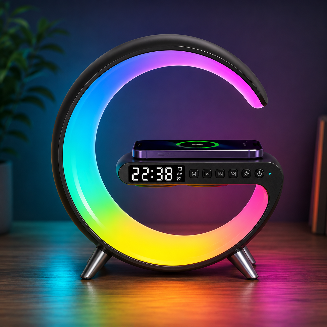 Lampe d'Ambiance LED avec Chargeur à Induction