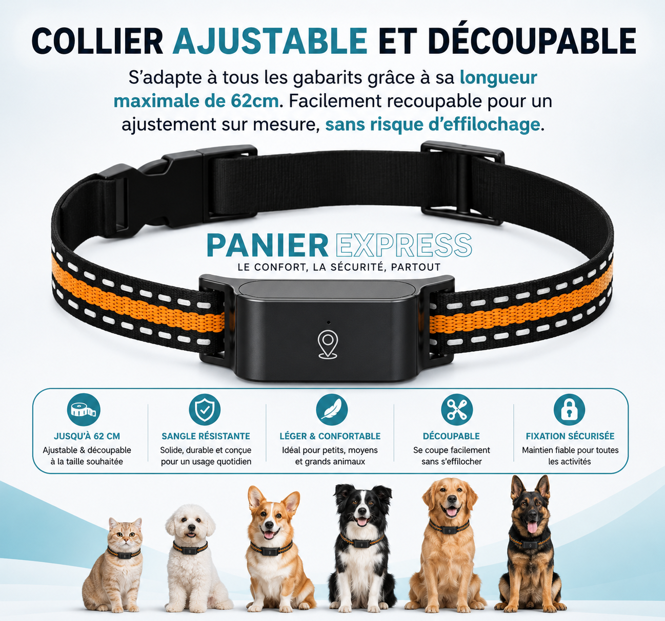 Collier GPS Intelligent pour Chien Sans Abonnement