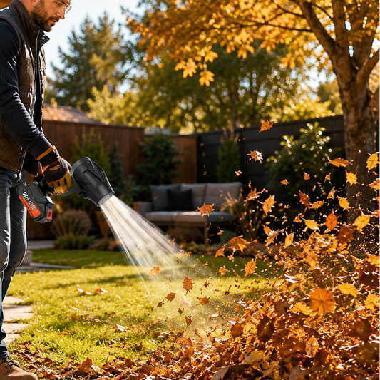 Souffleur d'Air Sans Fil 21V Haute Puissance – Jardin, Voiture & Terrasse