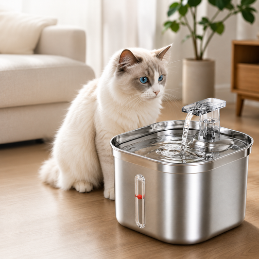 Fontaine à Eau Inox Silencieuse pour Chat