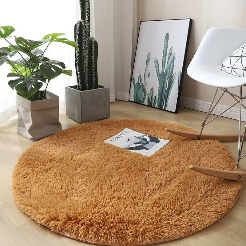 Tapis Rond Doux et Moelleux