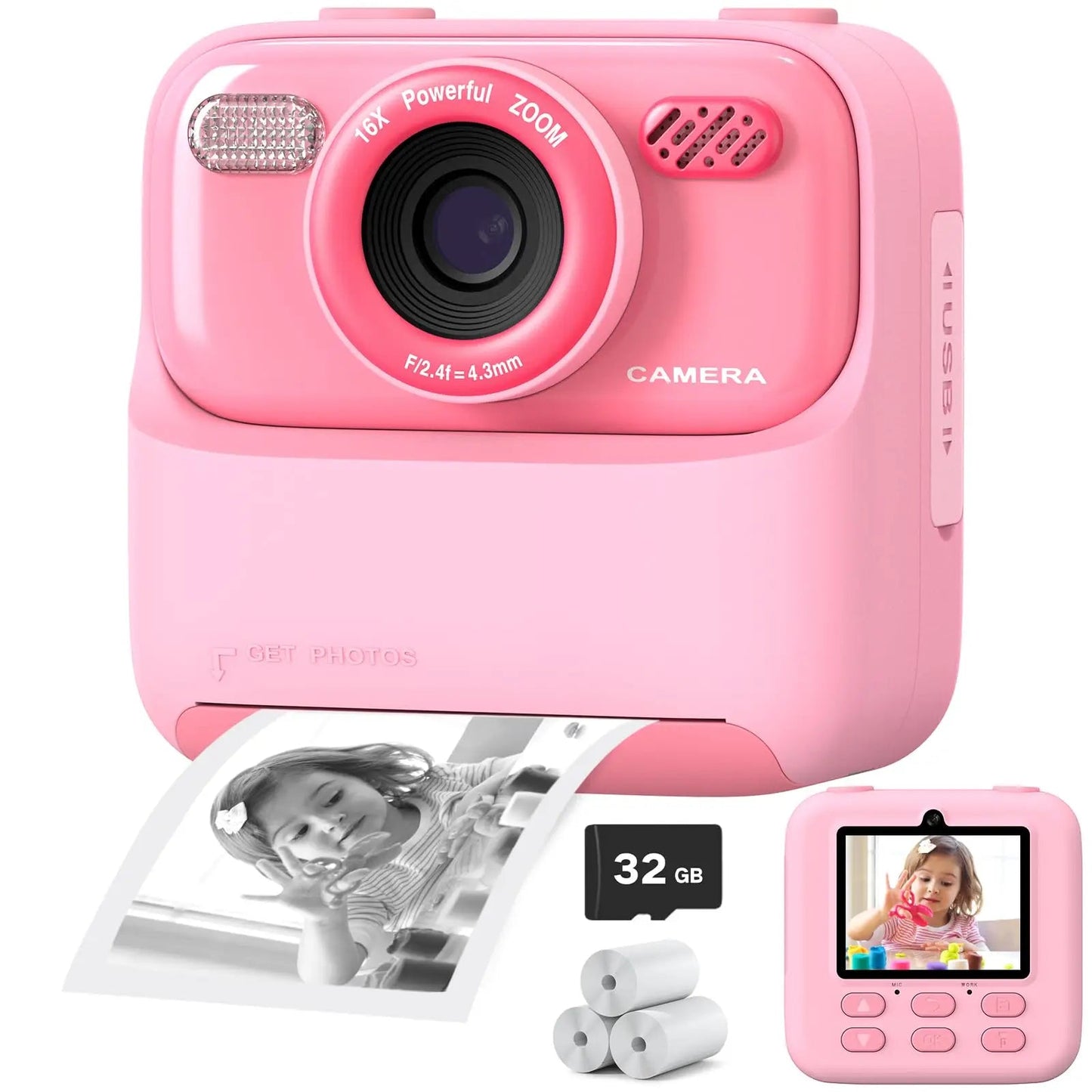Appareil Photo Instantané HD pour Enfants